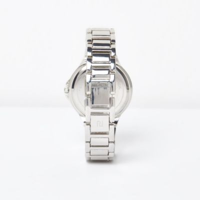 Silver diamant&#233; dial watch